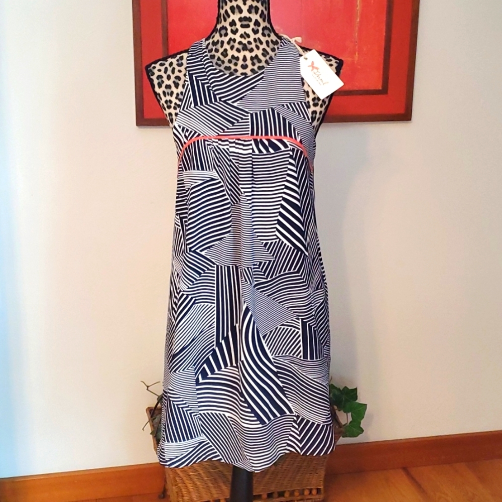 NWT THML Navy & White Dress